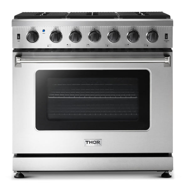 Thor Kitchen 36 Inch Gas Range in Stainless Steel LRG3601U