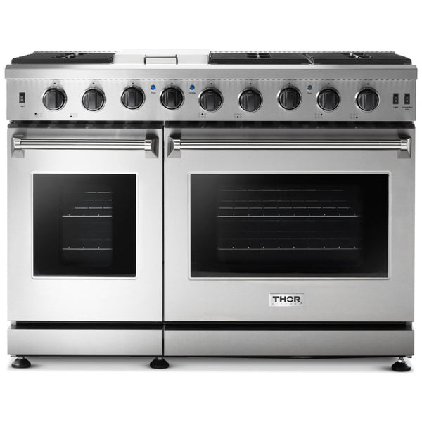 Thor Kitchen 48 Inch Gas Range in Stainless Steel LRG4807U