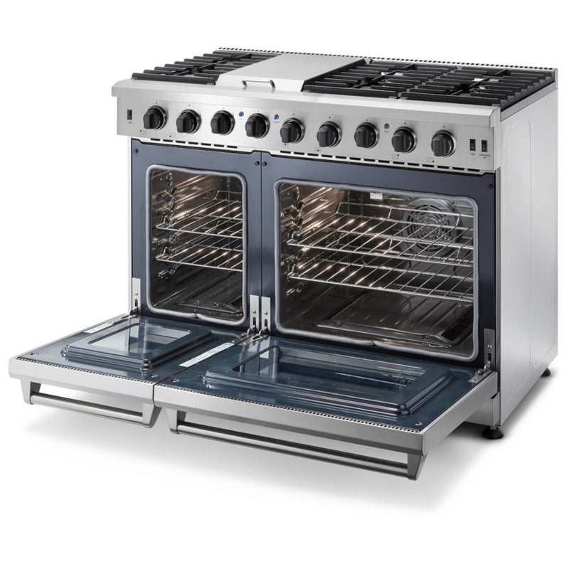 Thor Kitchen 48 Inch Gas Range in Stainless Steel LRG4807U