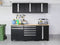 NewAge Pro Series 8 Piece Cabinet Set With Wall, Tool Drawer, Multi-Function Cabinet, Lockers and 84 in. Worktop