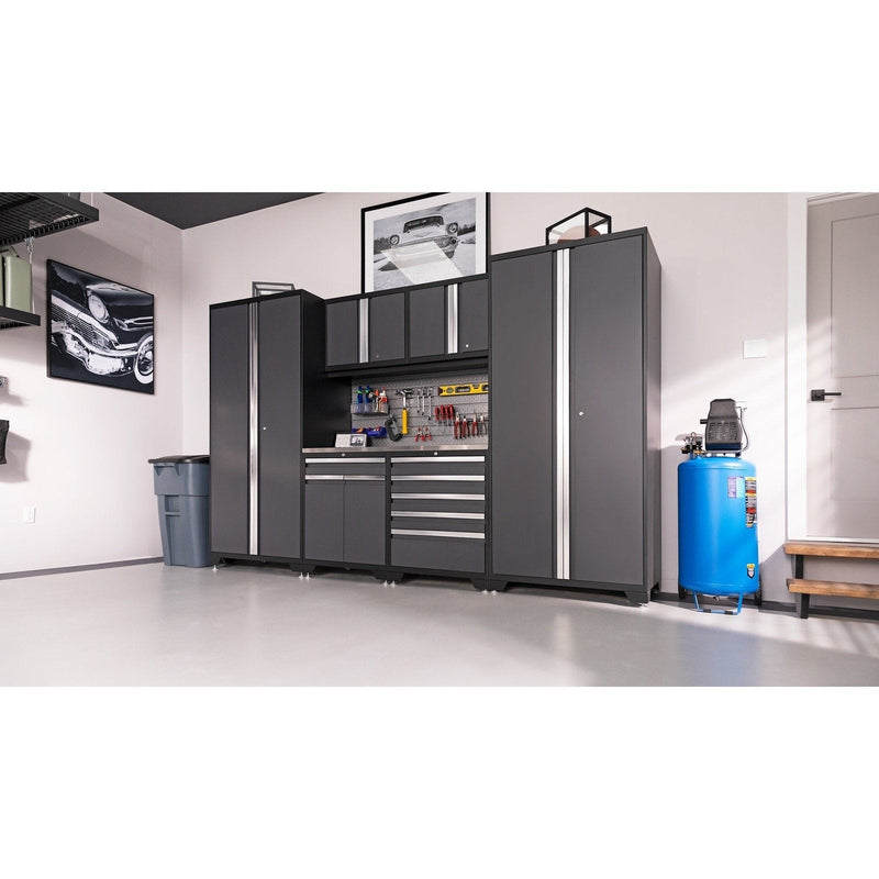 NewAge Pro Series 5 Piece Cabinet Set With Wall, Tool Cabinet, Locker and 84 in. Workbench