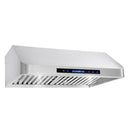 Cosmo 30-Inch 500 CFM Ducted Under Cabinet Range Hood in Stainless Steel COS-QS75