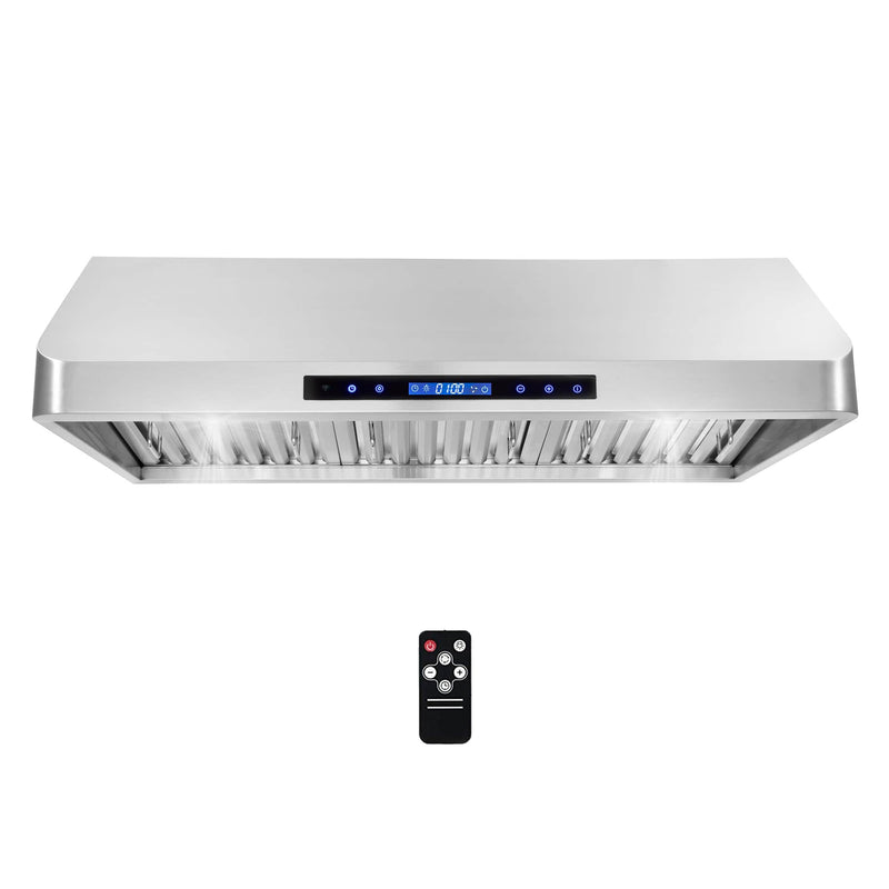 Cosmo 36-Inch 500 CFM Ducted Under Cabinet Range Hood in Stainless Steel COS-QS90