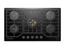 ROBAM 36-Inch 5-Burner Gas Cooktop with Brass Burners in Black ZG9500B