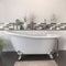 Cambridge Plumbing Cast Iron Slipper Clawfoot Tub 61" X 30" with No Faucet Drillings and Brushed Nickel Feet ST61-NH-BN