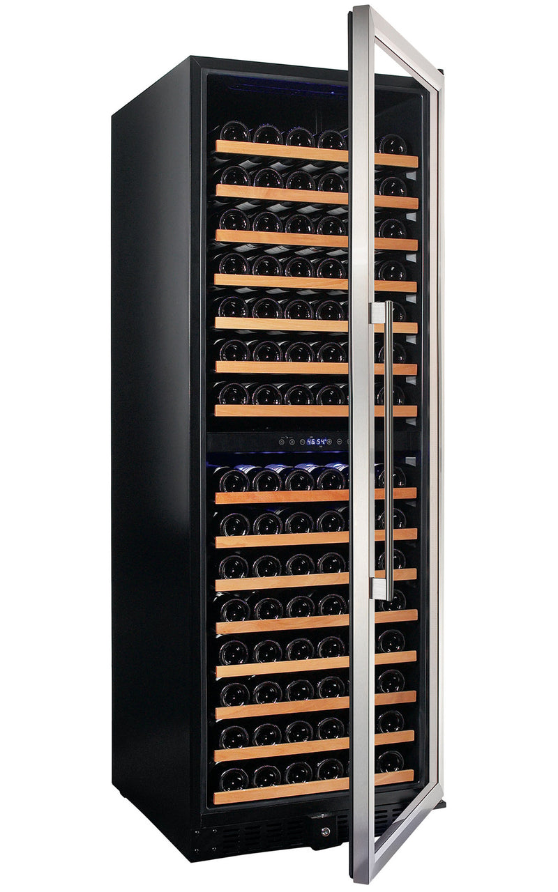 Smith and Hanks 166-Bottle Dual Zone Stainless Steel Wine Fridge RE100004