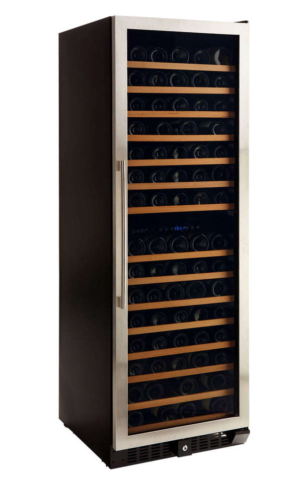 Smith and Hanks 166 Bottle Premium Dual Zone Stainless Steel Wine Refrigerator RE100041