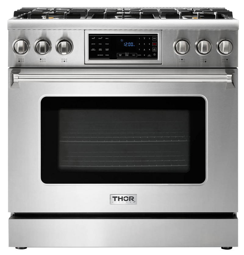 Thor Kitchen 36 Inch Tilt Panel Professional Gas Range TRG3601