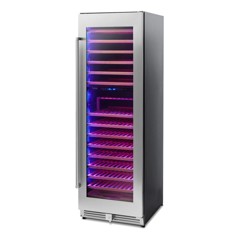 Thor Kitchen 24 Inch Dual Zone Wine Cooler, 162 Wine Bottle Capacity TWC2403DI