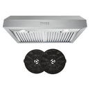 Cosmo 30-Inch 380 CFM Ducted Under Cabinet Range Hood in Stainless Steel UC30
