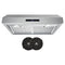 Cosmo 30-Inch 380 CFM Ductless Under Cabinet Range Hood in Stainless Steel UMC30-DL
