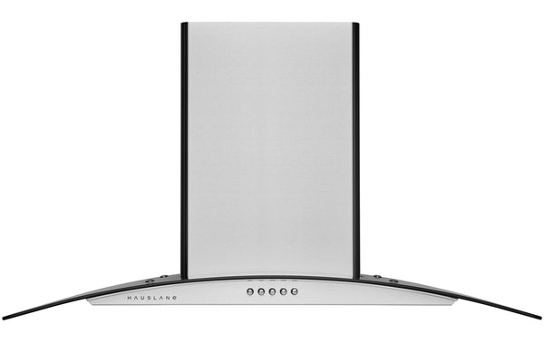 Hauslane 36 Inch Wall Mount Range Hood with Tempered Glass and Stainless Steel, WM-600SS-36