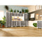 NewAge Bold Series 3 Piece Cabinet Set With Slatwall, Wall Cabinets and 48 in. Display Shelf