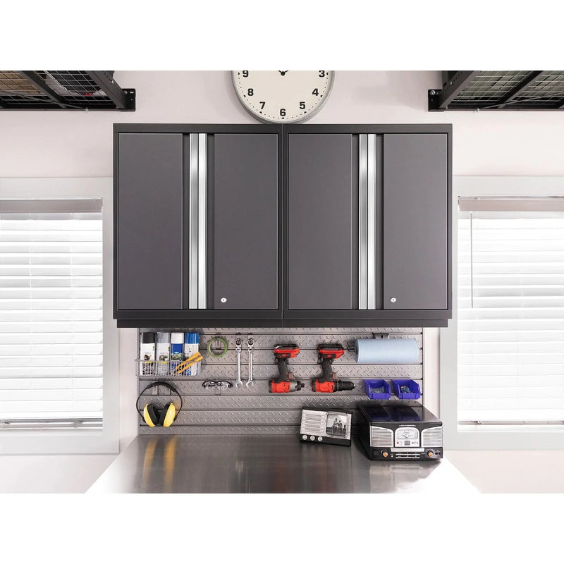 NewAge Pro 3.0 Series 14-Piece Garage Cabinet Set With Lockers, Base, Wall, Tool Drawer Cabinets and 56 in. Worktop