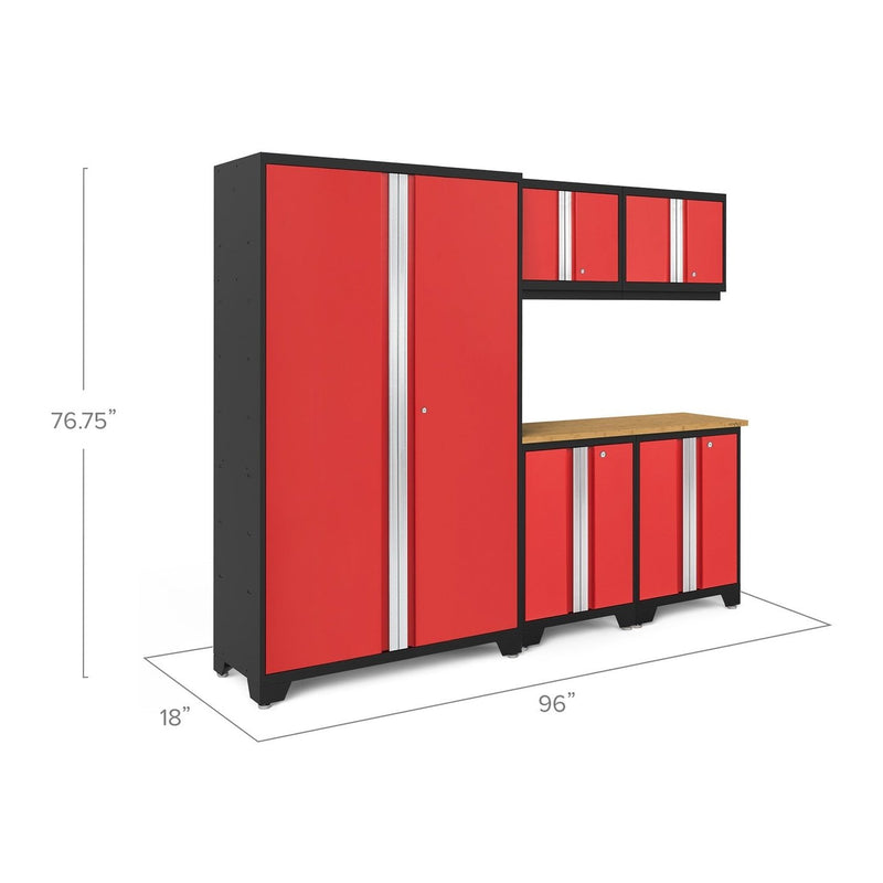 NewAge Bold Series 6 Piece Cabinet Set With Base, Wall Cabinets and 48 in. RTA Locker