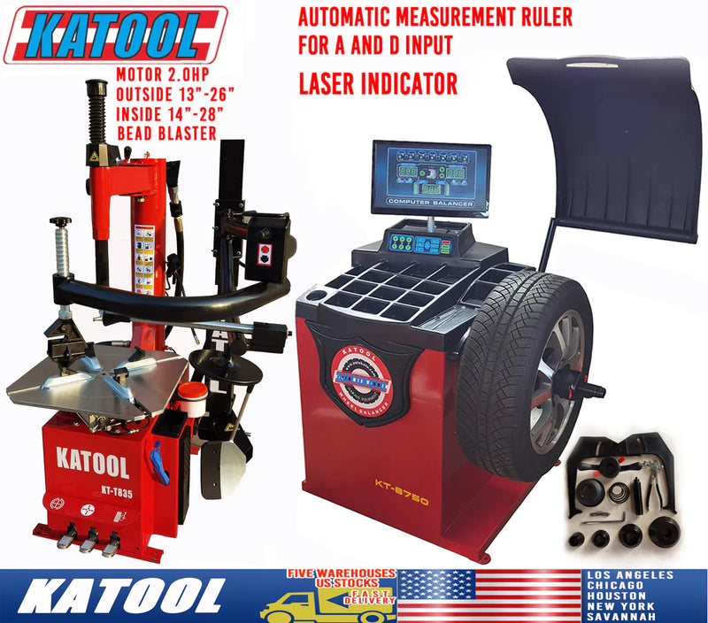 Katool | Tire Changer KT-T835 & Wheel Balancer KT-B750 Combo