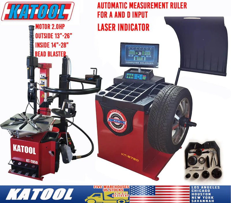 Katool | Tire Changer KT-T850 & Wheel Balancer KT-B750 Combo