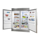 FORNO Combo Rizzuto 60’’Right and Left Swing Refrigerator/Freezer Stainless Steel color 13.8 cu.ft with Grille Trim Kit - FFFFD1933-60S