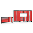 NewAge Bold Series 8 Piece Cabinet Set With Project Center, Tool Drawer, Base, Wall Cabinets and Lockers