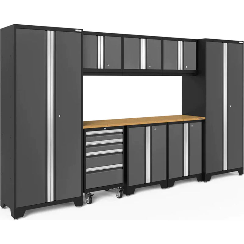 NewAge Bold 3.0 Series 9 Piece Cabinet Set With 2 Base, Tool, Wall Cabinets and 30 in. Lockers