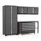 NewAge Pro Series 5 Piece Cabinet Set With Wall, Tool Cabinet, Locker and 84 in. Workbench