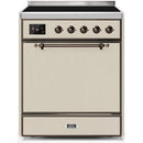 ILVE 30" Majestic II Series Induction Range with 4 Elements 2.3 cu. ft. Total Oven Capacity TFT Oven Control Display UMI30QNE3