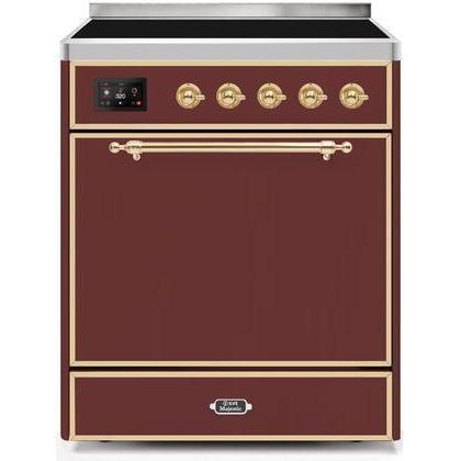 ILVE 30" Majestic II Series Induction Range with 4 Elements 2.3 cu. ft. Total Oven Capacity TFT Oven Control Display UMI30QNE3