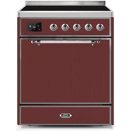 ILVE 30" Majestic II Series Induction Range with 4 Elements 2.3 cu. ft. Total Oven Capacity TFT Oven Control Display UMI30QNE3