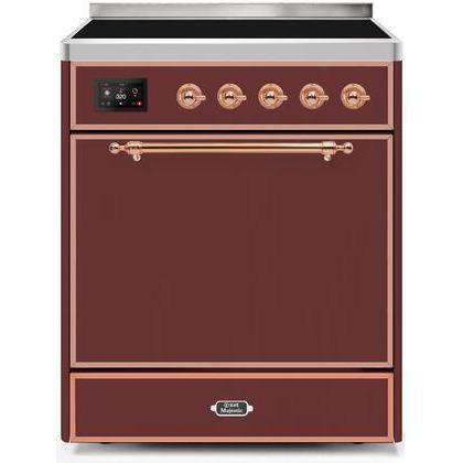 ILVE 30" Majestic II Series Induction Range with 4 Elements 2.3 cu. ft. Total Oven Capacity TFT Oven Control Display UMI30QNE3