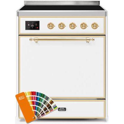 ILVE 30" Majestic II Series Induction Range with 4 Elements 2.3 cu. ft. Total Oven Capacity TFT Oven Control Display UMI30QNE3