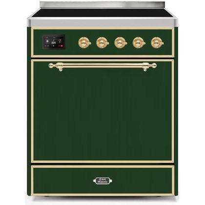 ILVE 30" Majestic II Series Induction Range with 4 Elements 2.3 cu. ft. Total Oven Capacity TFT Oven Control Display UMI30QNE3