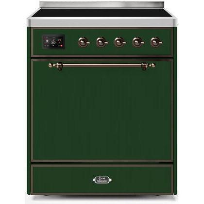 ILVE 30" Majestic II Series Induction Range with 4 Elements 2.3 cu. ft. Total Oven Capacity TFT Oven Control Display UMI30QNE3