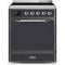 ILVE 30" Majestic II Series Induction Range with 4 Elements 2.3 cu. ft. Total Oven Capacity TFT Oven Control Display UMI30QNE3