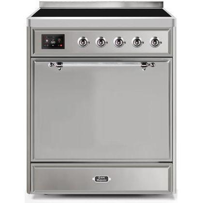 ILVE 30" Majestic II Series Induction Range with 4 Elements 2.3 cu. ft. Total Oven Capacity TFT Oven Control Display UMI30QNE3