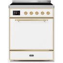 ILVE 30" Majestic II Series Induction Range with 4 Elements 2.3 cu. ft. Total Oven Capacity TFT Oven Control Display UMI30QNE3