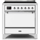 ILVE 36 Inch Majestic II Series Induction Range with 5 Elements 3.5 cu. ft. Oven Capacity TFT Oven Control Display Solid Door UMI09QNS3