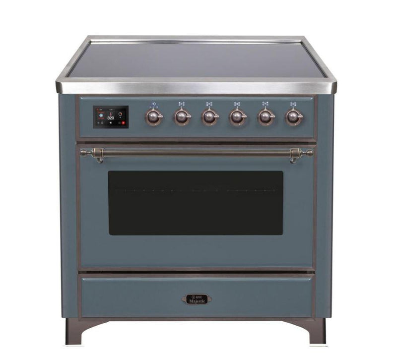 ILVE 36" Majestic II Series Electric Induction and Electric Oven Range with 5 Elements UMI09NS3