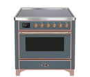 ILVE 36" Majestic II Series Electric Induction and Electric Oven Range with 5 Elements UMI09NS3