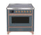 ILVE 36" Majestic II Series Electric Induction and Electric Oven Range with 5 Elements UMI09NS3