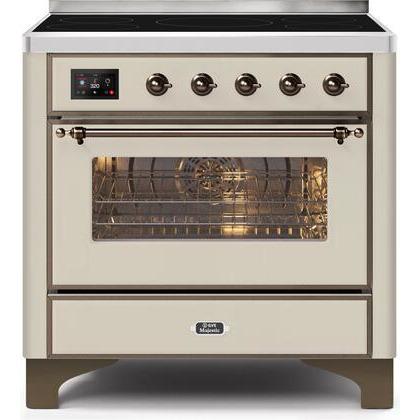 ILVE 36" Majestic II Series Electric Induction and Electric Oven Range with 5 Elements UMI09NS3