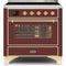 ILVE 36" Majestic II Series Electric Induction and Electric Oven Range with 5 Elements UMI09NS3