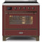 ILVE 36" Majestic II Series Electric Induction and Electric Oven Range with 5 Elements UMI09NS3