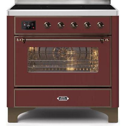 ILVE 36" Majestic II Series Electric Induction and Electric Oven Range with 5 Elements UMI09NS3