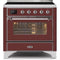 ILVE 36" Majestic II Series Electric Induction and Electric Oven Range with 5 Elements UMI09NS3