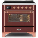 ILVE 36" Majestic II Series Electric Induction and Electric Oven Range with 5 Elements UMI09NS3