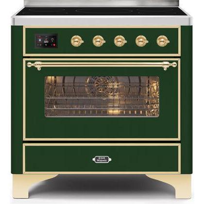 ILVE 36" Majestic II Series Electric Induction and Electric Oven Range with 5 Elements UMI09NS3