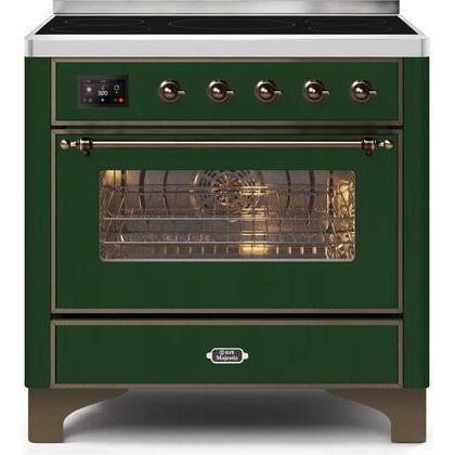 ILVE 36" Majestic II Series Electric Induction and Electric Oven Range with 5 Elements UMI09NS3