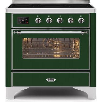 ILVE 36" Majestic II Series Electric Induction and Electric Oven Range with 5 Elements UMI09NS3