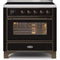 ILVE 36" Majestic II Series Electric Induction and Electric Oven Range with 5 Elements UMI09NS3