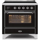 ILVE 36" Majestic II Series Electric Induction and Electric Oven Range with 5 Elements UMI09NS3